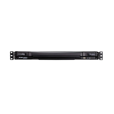 Slick 16 Port Rack Mount Kvm Over Ip Switch With Built In Lcd Screen, sleek design, side view, for server management.