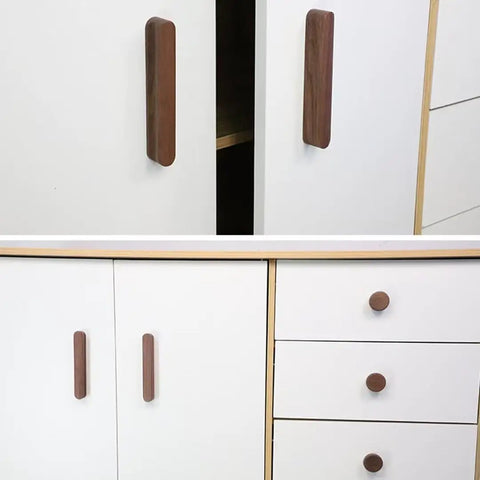 Kickin Style With These Super Snug Modern Walnut Drawer Pulls 10 Pack Real Deal Solid Wood Cabinet Grips Durable Unique Grain Kitchen Handles