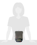 Pro Grade Jewelry Scale 1000G X 0.1G Readout, Portable Countertop Digital Scale shown in size comparison with silhouette