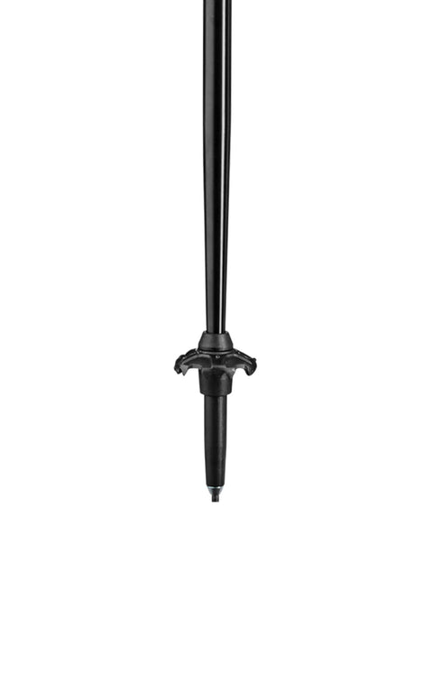 Lower section of Sherpa FX One Carbon Collapsible Trekking Poles for Backcountry Skiing, Hiking, and Mountaineering, showing tip and basket.