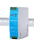 EDR-120-24 120W 24VDC 5A Industrial DIN Rail Power Supply with universal input mounted on rail