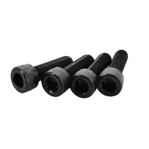 Close-up of black M2-M6 hex screws in carbon steel from Ultimate Tiny Fastener Kit For DIY Projects M2 To M6 Metric Hex Screws Bolts Nuts