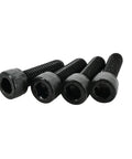 Durable M2 To M6 Black Carbon Steel Hex Socket Fastener Set With Screws Bolts And Nuts Metric Threaded Hex Hardware Kit Built To Last For DIY Projects Cabinets Machinery And Auto Repairs, four black socket bolts