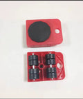 Heavy Duty Furniture Mover Kit With Lifter Tool And 360 Degree Roller Sliders, red rollers for safe floor movement.