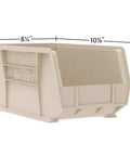 Rock Solid Stackable Plastic Storage Bins That Are Perfect For Your Garage Pantry Or Craft Room, in stone, size 11x8x7 inches