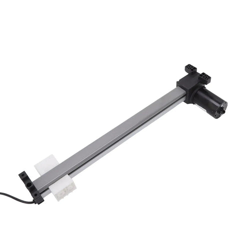 Heavy Duty Electric Sofa Linear Actuator With 1000N Force Motor And 13 Inch Slick Travel Stroke, silver metal design with motor.
