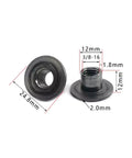 Premium Heavy Duty 3/8 X 12-16 Carbon Steel T Nuts Welding Tee Inserts For Pipe Furniture And Rolling Trolley Castors No BS Grey Finish Pack Of 20 detailed view with measurements