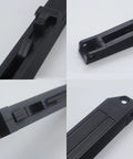 Two Pack Barn Door Soft Close Damper Kit Hole Free Mounting No Drill Quiet Closing Adjustable One Way Damping Buffer Hidden Behind Rail For Quiet Soft Closing SHOUCAN close-up of damper components