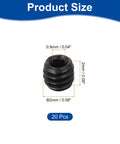 Close-up of a single 20 Pcs M2x2mm Carbon Steel Hex Socket Set Screws Headless Cup Point Grub Screws For Repairing Compact Instruments Machinery