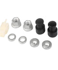 Must Have M12 EBike Hub Motor Axle Nut Kit With Front Lock Nut Lock Washer And Protective Cover For 12mm Shafts, Reliable Electric Bike Hub Accessories For Mountain And Road Bikes displayed on a flat surface