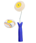 Double Ended Paint Roller And Corner Brush Tool For Wall And Trim Jobs handles tricky corners with dual roller for efficient painting.