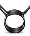 Front view of a single clamp from a 350 Piece Spring Hose Clamp Set 6 To 19 Mm Range 65Mn Spring Steel Dacromet Coated Fuel Line Clamps.