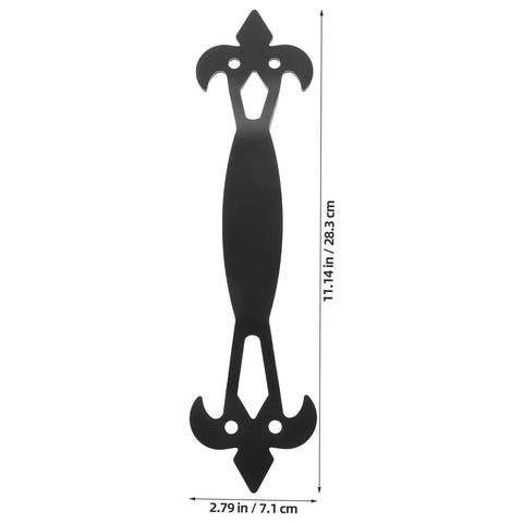 Black Iron Cabinet Door Handles For Dresser Drawers And Wardrobes, Vintage Metal Pulls For Kitchen Cupboards, front view