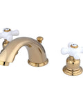 Magellan Widespread Bathroom Faucet In Polished Brass, Solid Brass Build, Deck Mount, 8 To 16 Inch Spread For 3-Hole Install