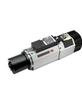 Heavy Duty 9KW Air Cooled Spindle Motor Dual Voltage 220V 380V For CNC Machine Tools profile view with sturdy aluminum frame.