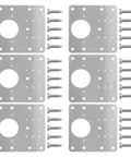 Stainless Steel Cabinet Hinge Repair Plates With Screws 6 Pack Frameless Cabinet Fixes