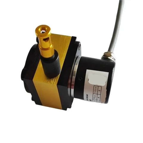 Pro-Grade Linear Position String Pot Sensor With 200mm Tracking Range, draw wire potentiometer transducer, side view