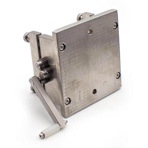 DIY Manual Plate Rolling Machine Handy Mini Bending Tool For Soft Metal Sheets And Tubes, stainless steel side view