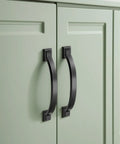 15 Pack 4 Inch Black Arch Cabinet Pulls Matte Black Zinc Alloy Drawer Handles For Kitchen And Bathroom Modern Cabinet Hardware