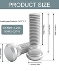 Product size diagram for Five Piece Wheel Lug Bolts Kit, 49mm Long, M12x1.5 Steel Lug Bolts For Most Cars, OEM 610-266 90942-02049