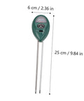 3-In-1 Soil Tester For Garden Lawn And Farm Dual Probe Moisture Meter PH Light Meter with measurements shown
