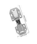 Heavy Duty Stainless Steel Cabinet Door Hinges Featuring Killer Soft Close Hydraulic Buffer Damper For Wardrobes And Cupboards, top view.
