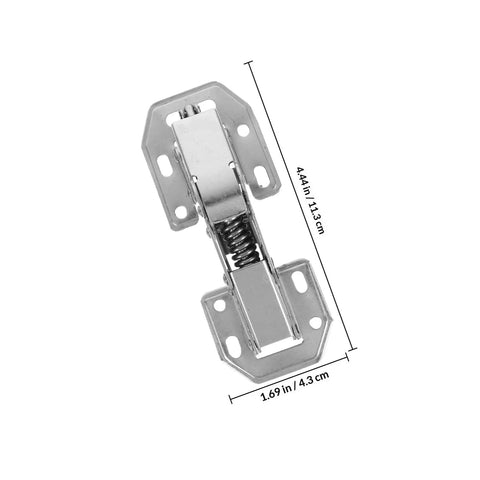 Heavy Duty Stainless Steel Cabinet Door Hinges Featuring Killer Soft Close Hydraulic Buffer Damper For Wardrobes And Cupboards, top view.