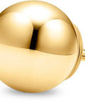 14K Gold Filled Ball Stud Earrings for Women, 6mm Lightweight Luxury with a Rich Shine, Everyday Bling You Can Wear from Dawn to Dusk, Premium Gold Layered Jewelry That Outshines Ordinary Gold Plated, side view with 14K GF back