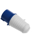 Tough As Nails 32A Industrial Three Pin Plug, heavy duty design, blue and white, secure cord grip for reliable power delivery.