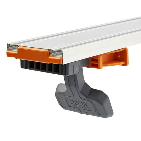 NGX 24 Inch Clamp Edge With T Track For Precise Rip Cuts And Pro Grade Versatile Guide For Circular Saws Routers And Jigsaws White Finish With Durable Aluminum Construction And Easy Mounting, clamp close-up