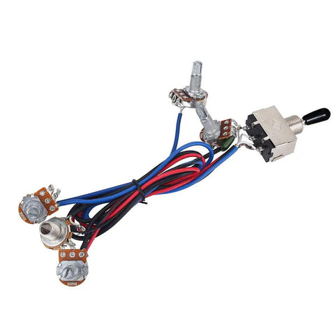2 Volume 2 Tone Guitar Wiring Harness With 3 Way Switch 500K Pots Copper Shaft Sleeve Anti Aging Wires For LP Style Guitars Plug And Play Ready To Ship
