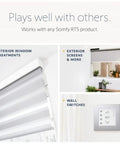 5 Channel RTS Remote Control For Blinds And Shades, Wireless Home Automation Kit With SituoStyle Ergonomic Handheld Design overview