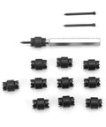 13 Piece Three Eighths Inch Double Sided HSS Spot Weld Cutter Kit With Hex Shank Drill Bits For Spot Weld Removal And Sheet Metal Panel Separator For Access Hole Cutting, set