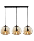 Modern Dine Dining Room Pendant Lights Indoor Lighting Ceiling Lamp Hanging Light Led Chandeliers for Living Room with three glass shades.