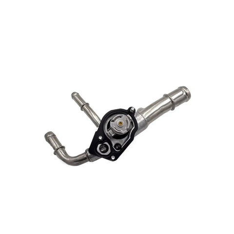 Precision Engine Coolant Thermostat For Chevy Malibu And Buick LaCrosse Plug And Play Swap, stainless steel design, top view.