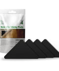 Non Slip Rug Pad Grippers Corner 4 Pack, Double Sided Self Adhesive, Washable and Reusable with packaging