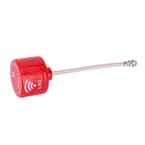 Red Beefy 5.8GHz 3dBi LHCP And RHCP UFL Antenna For FPV Drones And Video Transmitters, directional design with cable