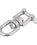 Built Like A Tank 304 Stainless Steel Swivel Shackle With Heavy Duty Snap Ring for 6mm Rope, close-up view.