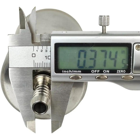 Caliper measurement of Inline Magnetic Transmission And Power Steering Filter 3/8 Inlet And Outlet 10 Mm Dual Filtration