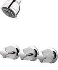 Tub and Shower Trim Kit with Three Handle Faucet Set for Bathroom, Valve and Cartridge Included, Polished Chrome Finish