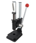 Heavy Duty Manual Press Punching Machine For Metal And Thick Leather With Adjustable Height Slider And 20Mm Die For Pro DIY Craft Hardware Processing Big Base side view showing sturdy design and adjustable components.