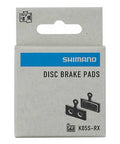 Product packaging for K05S-RX Resin-Coated Disc Brake Pads With Spring And Steel Backing In Black Finish for bikes