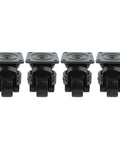 Heavy Duty Leveling Caster Set Rock Solid Adjustable Metal Composite Wheels Four Pack on a white background.