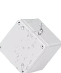 Outdoor Waterproof Electrical Junction Box Enclosure 280x280x130mm white plastic box with screws and water droplets for outdoor wiring