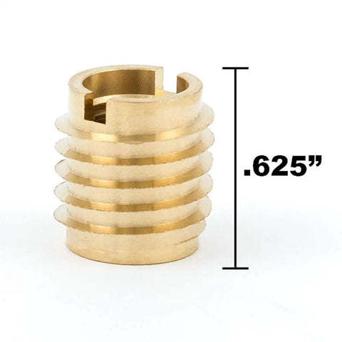 Wood Threaded Inserts Kit For Furniture And Cabinetry, Brass 5/16-18 Knife Thread Inserts (5) With Drill And Driver, Installation Tool, UNC Threads For Strong Wood Machining, DIY Ready Kit For Storm Windows And Marine Projects