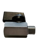 Heavy Duty Carbon Steel Ball Valve For Air Compressor And Home Plumbing, close-up view showing smooth handle and threaded end.