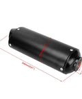 Rugged 1.1 Inch ATV Exhaust Muffler Silencer Pipe And Clamp Gasket For 50cc To 125cc Chinese ATVs And Quad Bikes, side view
