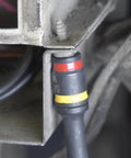 Two In One 2 Inch Impact Grade Nut Driver with Quick Change Reversible Magnetic Hex in action on HVAC panel