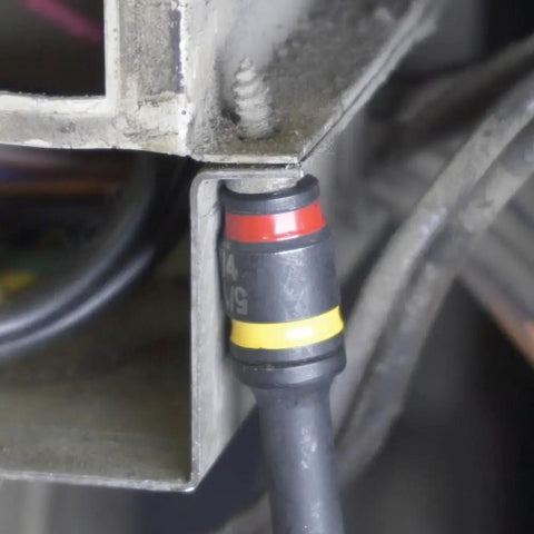 Two In One 2 Inch Impact Grade Nut Driver with Quick Change Reversible Magnetic Hex in action on HVAC panel