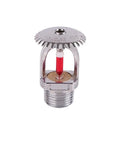 Heavy Duty 68 Degree Fire Sprinkler Head With Top Shelf Upward And Downward Spray Coverage For Gym School And Commercial Spots Rock Solid Dn15 Dn20 Compatible Safety Rig, metal design, visible red glass bulb.